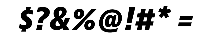 JAF Bernino Sans Narrow Extrabold Italic Font OTHER CHARS