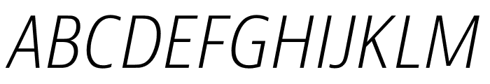 JAF Bernino Sans Narrow Light Italic Font UPPERCASE