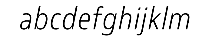 JAF Bernino Sans Narrow Light Italic Font LOWERCASE