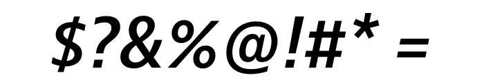 JAF Bernino Sans Narrow Semibold Italic Font OTHER CHARS