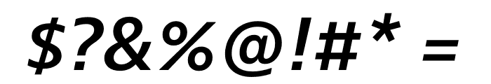 JAF Bernino Sans Semibold Italic Font OTHER CHARS