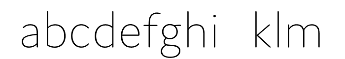 JAF Domus Ultralight Font LOWERCASE