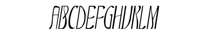 Jangle-CondensedItalic Font UPPERCASE