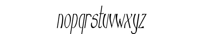 Jangle-CondensedItalic Font LOWERCASE
