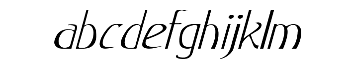 Jangle-ExpandedItalic Font LOWERCASE