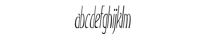 Jangle-ExtracondensedItalic Font LOWERCASE