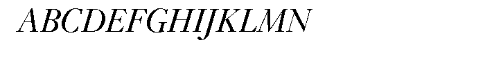 Janson URW Light Italic Font UPPERCASE