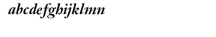 Janson URW Medium Italic Font LOWERCASE