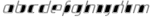 Jakone Inline Italic Font LOWERCASE