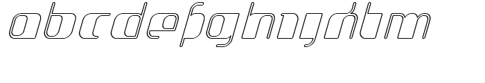 Jakone Outline Italic Font LOWERCASE