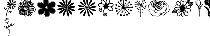 Janda Flower Doodles Regular Font UPPERCASE