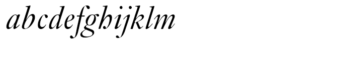 Janson Light Italic Font LOWERCASE