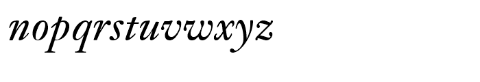 Janson Regular Italic Font LOWERCASE