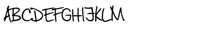 Jaro Handwriting Regular Font UPPERCASE