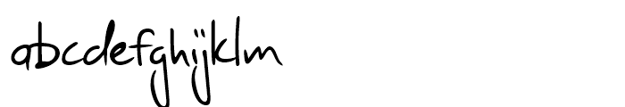 Jaro Handwriting Regular Font LOWERCASE