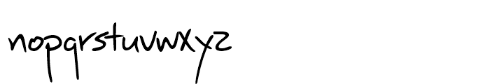 Jaro Handwriting Regular Font LOWERCASE