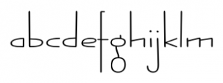 Jabana Extra Extended Thin Font LOWERCASE