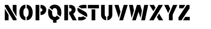 Jackipur Stencil Font UPPERCASE