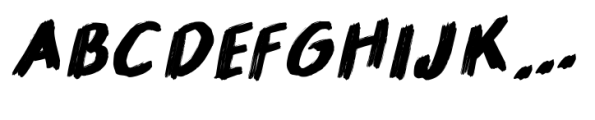 Jackloft Oblique Skew Font UPPERCASE