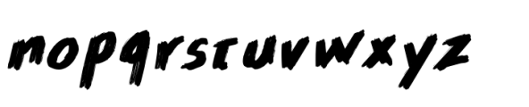Jackloft Oblique Skew Font LOWERCASE