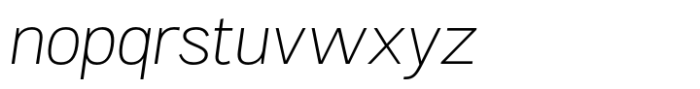 Jacquot Sans Thin Italic Font LOWERCASE