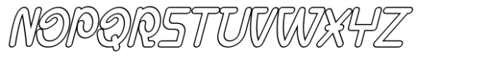 Jaengdo Outline Slant Font UPPERCASE