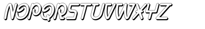 Jaengdo Shadow Slant Font UPPERCASE