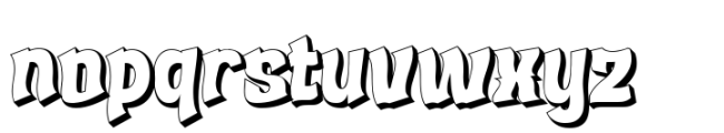 Jaferon Shadow Font LOWERCASE