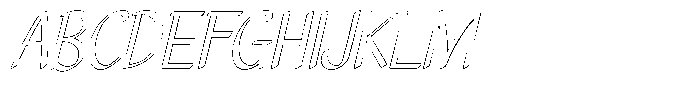 Jagat Bumi Italic Outline Font UPPERCASE