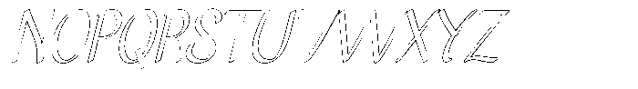 Jagat Bumi Italic Outline Font UPPERCASE