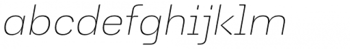 Jagerlay Thin Italic Font LOWERCASE