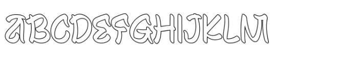 Jagrof Outline Font UPPERCASE