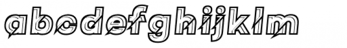 Jailolo Hollow Italic Font LOWERCASE