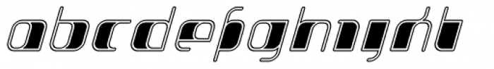 Jakone Inline Italic Font LOWERCASE