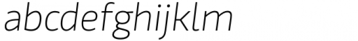 Jali Latin ExtraLight Italic Font LOWERCASE