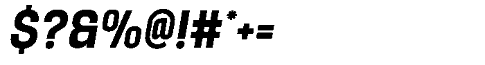 Jango Italic Font OTHER CHARS