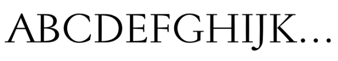 Jannon Pro Antiqua Regular Font UPPERCASE