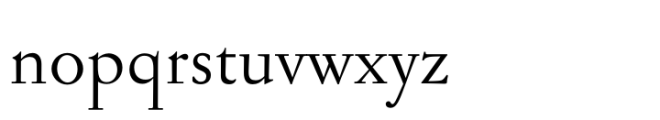 Jannon Pro Antiqua Regular Font LOWERCASE