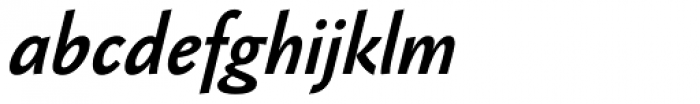 Jannon Sans Book Bold Italic Font LOWERCASE
