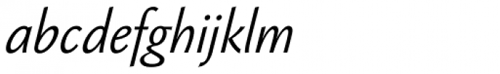 Jannon Sans Book Italic Font LOWERCASE