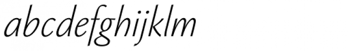 Jannon Sans Light Italic Font LOWERCASE