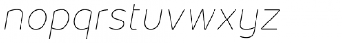 Jano Round™ Thin Italic Font LOWERCASE