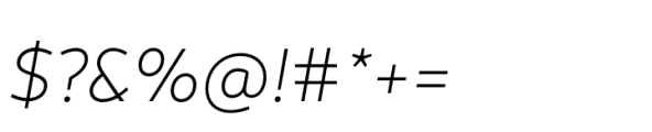 Jano Sans Pro Extra Light Italic Font OTHER CHARS
