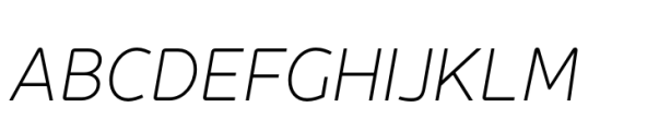 Jano Sans Pro Extra Light Italic Font UPPERCASE