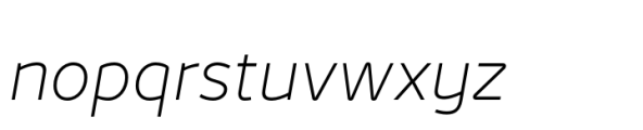 Jano Sans Pro Extra Light Italic Font LOWERCASE