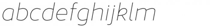 Jano Sans™ Pro Thin Italic Font LOWERCASE