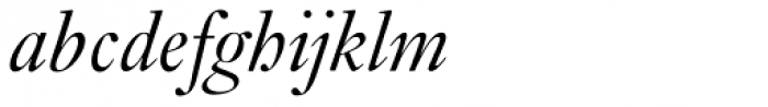 Janson URW Light Italic Font LOWERCASE