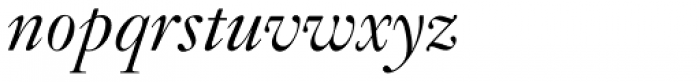 Janson URW Light Italic Font LOWERCASE