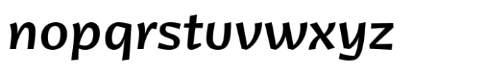 Jantar Flow Medium Italic Font LOWERCASE