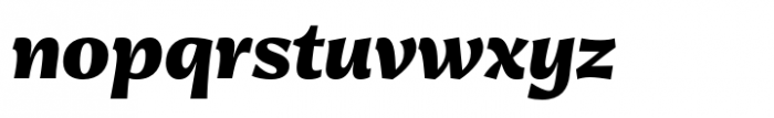 Jantar Sharp Extra Bold Italic Font LOWERCASE